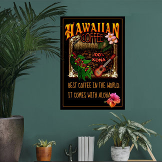 Hawaiianischer Kaffee Poster