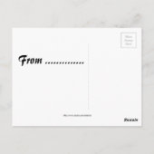 Hawaiianischer Ladybug stehend auf einem vierblätt Postkarte (Rückseite)