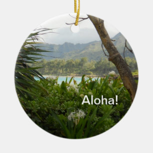 Hawaiianischer Lagunen-Weihnachtsschmuck Keramikornament