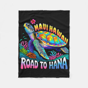 Hawaiianischer Maui Hawaii Schildkröte Urlaubsgrup Fleecedecke