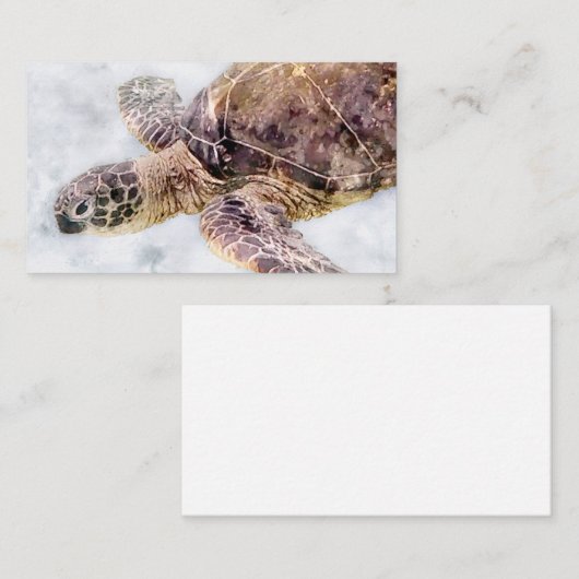 Hawaiianischer Meeresschildkröte Visitenkarte (Vorne/Hinten)