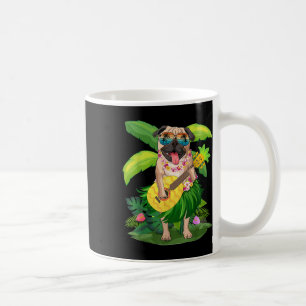Hawaiianischer Mops Hund & Amp; Ananas Ukulele Sum Kaffeetasse