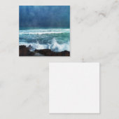 Hawaiianischer Ozean Hawaii Waves Aqua Aquamarin B Quadratische Visitenkarte (Vorne/Hinten)