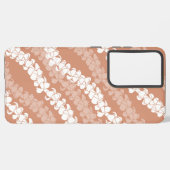 Hawaiianischer Puakenikeni-Lei aus staubfreiem Kup Samsung Galaxy Hülle (Linke Seite)