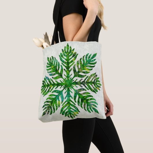 Hawaiianischer Quiltefarn Tasche (Von Nahem)