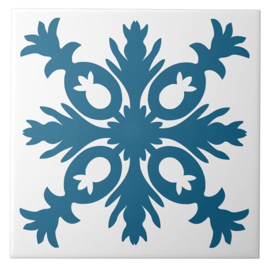 Hawaiianischer Quiltstil dekorativer Keramik Fliese (Vorderseite)