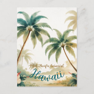 Hawaiianischer Reise-Stil Honolulu im Vintage-Look Feiertagspostkarte