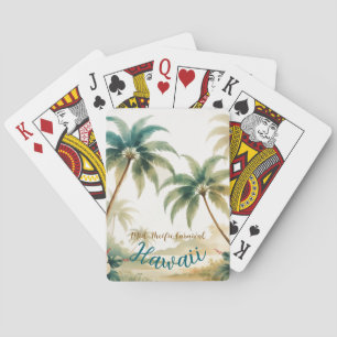 Hawaiianischer Reise-Stil Honolulu Vintage Spielkarten