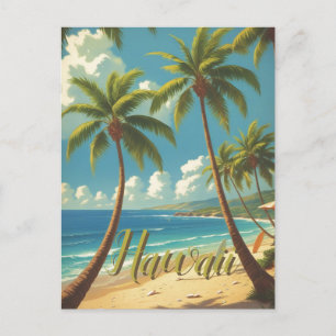 Hawaiianischer Reisestil Aloha aus Hawaii im Vinta Feiertagspostkarte