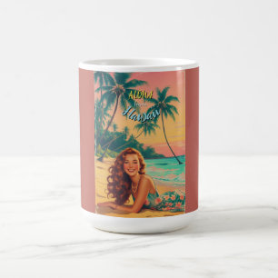 Hawaiianischer Reisestil Aloha aus Hawaii im Vinta Kaffeetasse