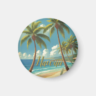 Hawaiianischer Reisestil Aloha aus Hawaii im Vinta Magnet