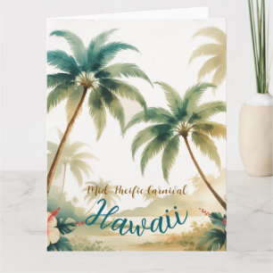 Hawaiianischer Reisestil Honolulu im Vintage-Stil Karte