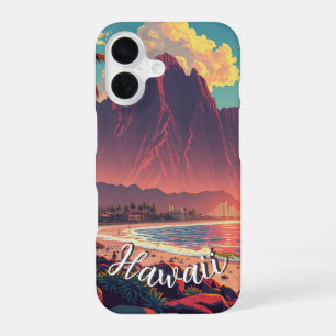 Hawaiianischer Reisestil Honolulu Mid-Pacific im V iPhone 16 Hülle