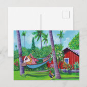 Hawaiianischer Santa on Urlaub in Hawaii Postkarte (Vorne/Hinten)
