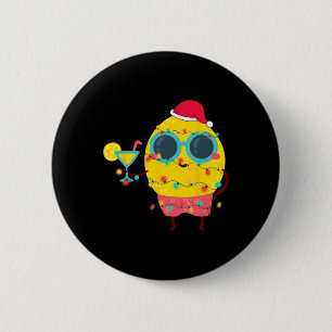 Hawaiianischer Sommer Tropicales Weihnachten Zitro Button