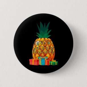 Hawaiianischer Sommer Tropisches Obst Ananas Weihn Button