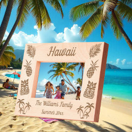 Hawaiianischer Sommerurlaub für Familie Hawaii Geätzte Rahmen