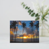 Hawaiianischer Sonnenaufgang Postkarte (Stehend Vorderseite)