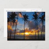 Hawaiianischer Sonnenaufgang Postkarte (Vorne/Hinten)