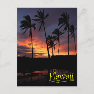 Hawaiianischer Sonnenuntergang am Zufluchtsort Postkarte