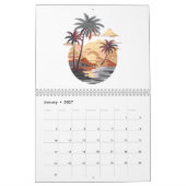 Hawaiianischer Sonnenuntergang mit Palmen Kalender (Jan 2027)