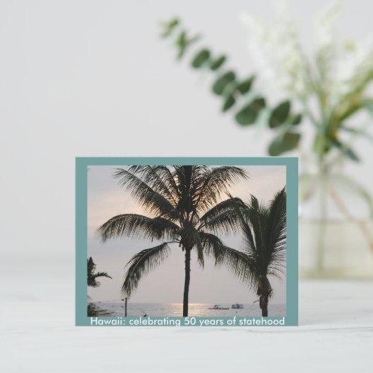 Hawaiianischer Staat Postkarte (Stehend Vorderseite)