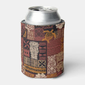 Hawaiianischer Stamm: Vintages Fabric-Patchwork Dosenkühler (Kanne Vorderseite)