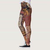 Hawaiianischer Stamm: Vintages Fabric-Patchwork Leggings (Links)