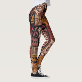Hawaiianischer Stamm: Vintages Fabric-Patchwork Leggings (Rechts)