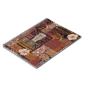 Hawaiianischer Stamm: Vintages Fabric-Patchwork Notizblock (Linke Seite)