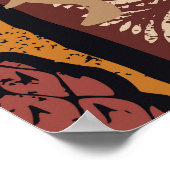 Hawaiianischer Stamm: Vintages Fabric-Patchwork Poster (Ecke)