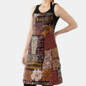 Hawaiianischer Stamm: Vintages Fabric-Patchwork Schürze (InSitu)