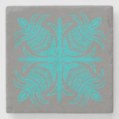 Hawaiianischer Stechmücken-Ananas-Untersetzer Steinuntersetzer (Vorderseite)