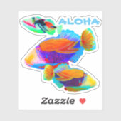 Hawaiianischer Sticker (Blatt)