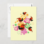 Hawaiianischer Stil 'I'iwi Postkarte (Vorne/Hinten)