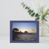 Hawaiianischer Strand Sunset Postcard Postkarte (Stehend Vorderseite)