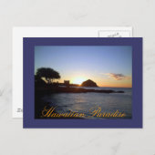 Hawaiianischer Strand Sunset Postcard Postkarte (Vorne/Hinten)