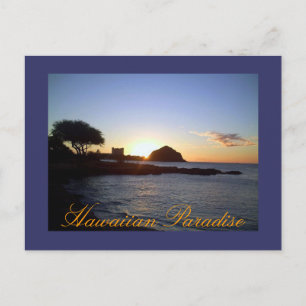 Hawaiianischer Strand Sunset Postcard Postkarte