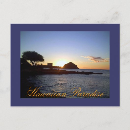 Hawaiianischer Strand Sunset Postcard Postkarte (Vorderseite)