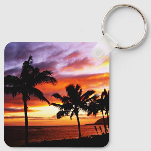 Hawaiianischer Sunset-Schlüsselanhänger Schlüsselanhänger (Rückseite)