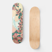 Hawaiianischer Surf Wave Hibiskus Blume Vintag Skateboard (Vorderseite)
