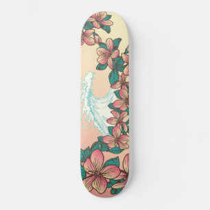 Hawaiianischer Surf Wave Hibiskus Blume Vintag Skateboard