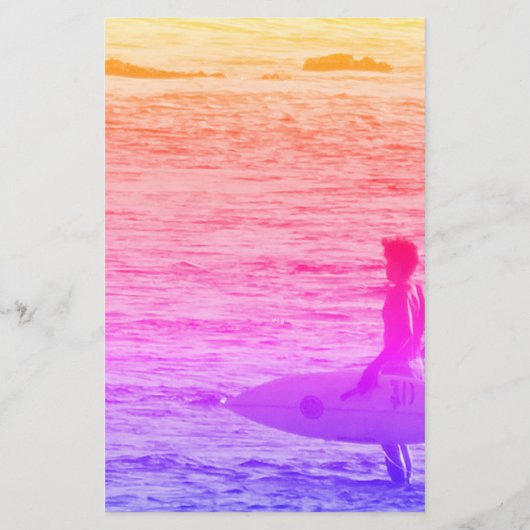 hawaiianischer Surfer Briefpapier (Rückseite)