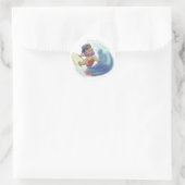 hawaiianischer Surfer Runder Aufkleber (Tasche)