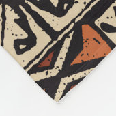 Hawaiianischer Tapa: Stammes-Patchwork Fleecedecke (Ecke)