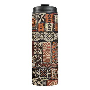 Hawaiianischer Tapa: Stammes-Patchwork Thermosbecher