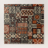 Hawaiianischer Tapa: Tribal Patchwork Puzzle (Horizontal)