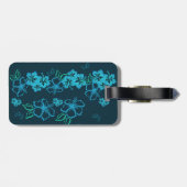 Hawaiianischer Tonal-Hibiskus Gepäckanhänger (Rückseite horizontal)