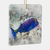 Hawaiianischer Tropischer Fisch Wasserfarbe - Boxf Keramikornament (Rechts)