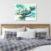 Hawaiianischer Tropischer Fisch Wasserfarbe Hawaii Leinwanddruck (Insitu (Schlafzimmer))